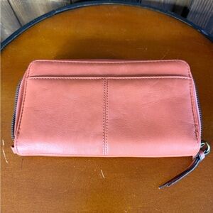 Chic Coral Leather Women's Wallet